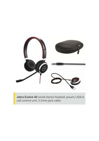 Resim Jabra 6399-829-209 3.5 MM - USB Kulak Üstü Çağrı Merkezi Kulaklığı 