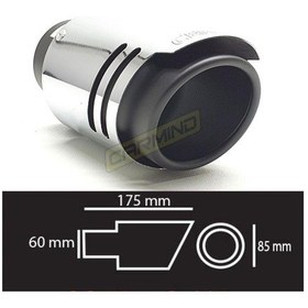 Resim Carmind Yan Kesik Kromajlı Egzoz Ucu C-442a 