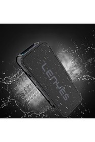 Resim Lenyes S856 RGB Işıklı Mikrofonlu Bluetooth Speaker Hoparlör v5.0 Siyah 