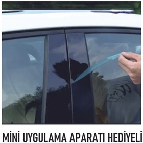 Resim Reklama Dair Herşey PIANO BLACK KAPI DİREK FOLYOSU ( KORUYUCULU ) 