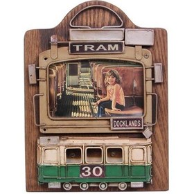 Resim Dekoratif Metal Çerçeve Tramvay Dekorlu Vintage Hediyelik - 