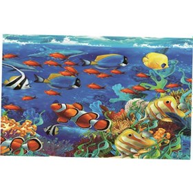 Resim Suntek Akvaryum Peyzaj Sticker Poster 3d Etkisi Balık Tankı 