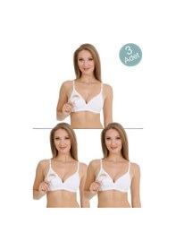 Resim Parlingerie Kaplı Emzirme Sütyeni Beyaz 3'lü 