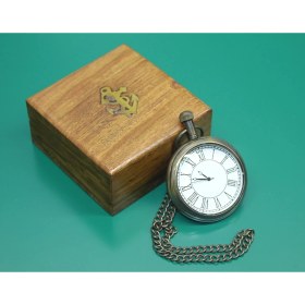 Resim Pilelistore- Ahşap Kutulu Köstekli Saat Model 1 