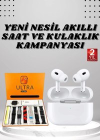 Resim Toptan Bulurum 7 Kordonlu Akıllı Saat Ve Yeni Nesil Kulaklık Dokunmatik Ekran Android ve İOS Uyumlu 