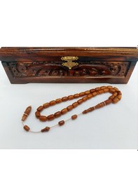 Resim Soma Tesbih Mücahit Şener İmzalı Gümüş Sarmalı Kuka Tesbih Ölçü 8.2x12 