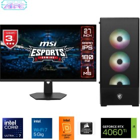 Resim Go Gamer UFE11D Intel Ultra 7 265KF Z890 32GB Ddr5 6000MHZ 1tb Gen4 SSD RTX4060TI 240MM Sıvı Soğutma Windows 11 Pro Msı 27" Gaming 