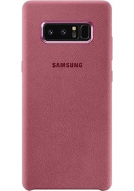 Resim Galaxy Note 8 İle Uyumlu Alacantara Cover Pembe Ef-xn950apegww 