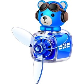 Resim Pervaneli Klima Süsü Oto Koku Klipsi Mavi Pilot Kedi Hava Ferahlatıcı Maskot 1 Adet 