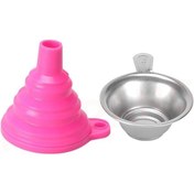 Resim Sla Reçine İçin Metal Süzgeç Ve Silikon Huni Pembe 