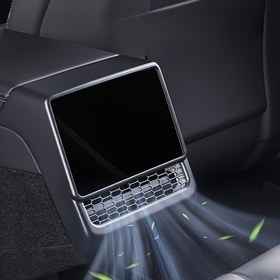 Resim Model 3/Y Arka Hava Kanalı Koruyucu Kapak, PC-ABS Alaşımlı ve 3D Hava Akışı Ağı, Toz ve Dökülere Karşı Koruyucu Kapak (Aracın Bakımı İçin Aracısız Kilitli Aksesuar Kiti) 