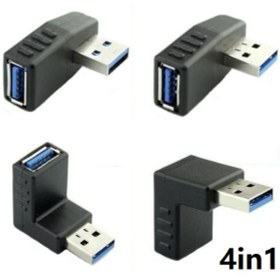 Resim 4461 Usb 3.0 90 Derece Çevici Dönüştürücü Adaptör Seti 4in1 