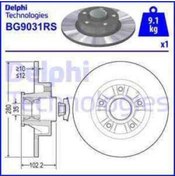 Resim Delphi Renault Arka Fren Aynası (diski) Adet Trafıc II Vivaro (rulmanlı) - Bg9031rs 