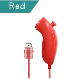 Resim 5 Renkler Nintendo Wii Oyun Denetleyicisi İçin Nunchuck Joystick El Kavisli Red 