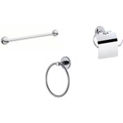 Resim Zethome Paslanmaz Duvara Monte Uzun Havluluk-kağıtlık-yuvarlak Havluluk Seti 