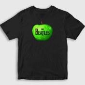 Resim Presmono Unisex Çocuk Siyah Apple The Beatles T-Shirt 