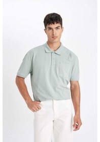 Resim DeFacto New Regular Fit Polo Yaka Kısa Kollu Pike Basic Düz Tişört D4610AX24SMGR488 