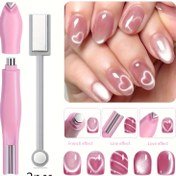 Resim Sevgi Kedi Gözü Yılan Manyetik Güçlü Emiş Kedi Gözü Tırnak Sanatı Seti 2 adet - Jel Tırnak Cilası + Çift Başlıklı Manyetik Çubuk Profesyonel Salon Manyetik Tırnak Yağı Çeşitli Kedi Gözü Etkileri DIY Manikür Araçları 