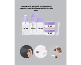 Resim Zero Land Flzdgnkr Seyahat Boy Banyo Seti 5’li Mini Şişe ve Krem Çantalı 