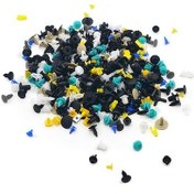 Resim Pazly 500 Adet Çok Renkli Plastik Klips Seti - Çeşitli Modellere Uyumlu Karışık Klipsler, Pratik Aksesuarlar 