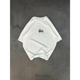 Resim Nemere Bisiklet Yaka Baskılı Oversize T-Shirt - Beyaz 