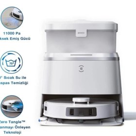 Resim Ecovacs Deebot T30 Pro Omni 11.000 Pa Emiş Gücü Otomatik Mop Yıkama Çöp Istasyonlu Robot Süpürge 