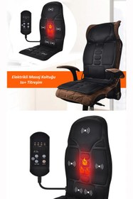 Resim Dahaus 5 Programlı Masaj Aleti Taşınabilir Titreşimli Oto Koltuk Masaj Minderi Ve Isıtıcılı Minder 