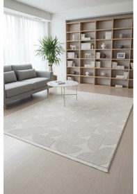 Resim Enti Nita 1210 Krem Hav Toz Vermez Kolay Temizlenen Salon Halısı Yolluk Koridor Halısı Krem 