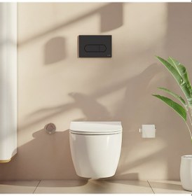 Resim Vitra Mat Siyah Gömme Rezervuar Seti Asma Klozet Uyumlu 8 Cm 768-1851-740-2211-a4146136 Siyah 