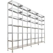 Resim 7 Katlı 4'lü Bitişik Galvaniz Çelik Raf.depo,dosya Raf 1.00 MM-59X75-250CM 