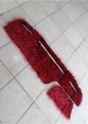 Resim Tempra Tipo Uyumlu Torpido Örtüsü Peluş Kumaş Kırmızı - Siyah 