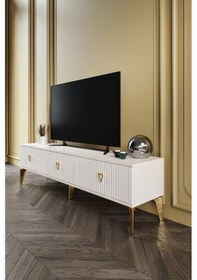 Resim 150 CM ZEUGMA MDF MEBRAN KAPAK EKRU GOLD 
