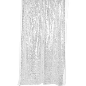 Resim Lemestar Gümüş 1.3x2m Pailleteli Fiber Kumaş - Fotoğraf Arka Planı, Perde, Masa Örtüsü Ve Dıy Elbise İçin Kullanıma Uygun Gümüş 