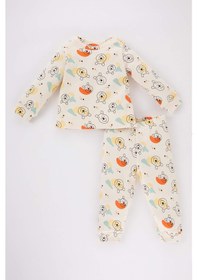 Resim Defacto Erkek Bebek Disney Winnie The Pooh Uzun Kollu Fitilli Kaşkorse Pijama Takımı A9001A523AUER233 