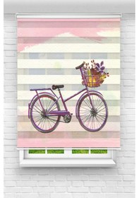 Resim Perdecizade Enxboy Bisiklet Dijital Baskılı Zebra Perde-cocuk Odası-stor Perde Pz-2541 Renkli 
