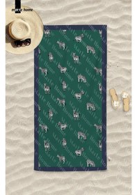 Resim Marte Home Zebra Plaj Havlusu Yeşil 