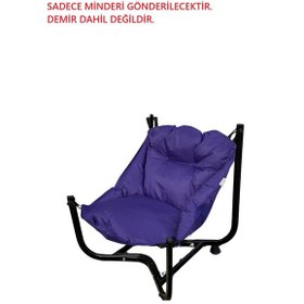 Resim Bahçe Sandalyesi Asma Minder Sadece Minderidir. Demiri Gönderilmeyecektir Mor 