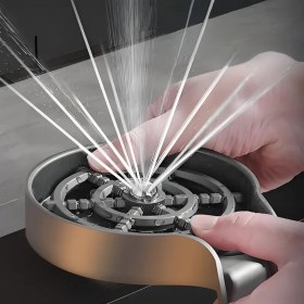 Resim Mutfak Lavabosu Cam Bardak Yıkayıcı, Şarap Kadehi Temizleyici, Musluk Çubuğu Cam Yıkayıcı, Şişe Yıkayıcı, Mutfak Lavabo Aksesuarları, Şişe ve Bardak Temizleyici, Cam Temizleyici Lavabo Aksesuarı 
