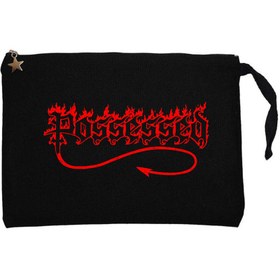 Resim Possessed Red Logo Siyah Clutch Astarlı Cüzdan / El Çantası - Siyah 