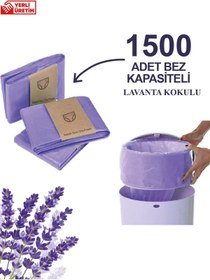 Resim Korbell Kirli Bebek Bezi Kovaları Ile Uyumlu | 3 Paket | 1500 Adet Bez Kapasiteli Lavantalı Yerli Çöp Poşet 