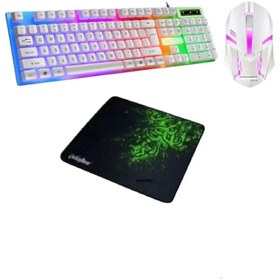 Resim MASLİNG Profesyonel Gaming Rgb Işıklı Kablolu Klavye Beyaz 