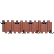 Resim Kahverengi Ahşap Duvar Ve Kapı Askısı Elbise Askılık Çit Modeli 8 Askılı Kahverengi 