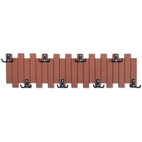 Resim Kahverengi Ahşap Duvar Ve Kapı Askısı Elbise Askılık Çit Modeli 8 Askılı Kahverengi 