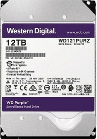 Resim Wd Purple Wd121purz 3,5" 12tb 256mb, 7200 Rpm, 7/24 Güvenlik Hdd 