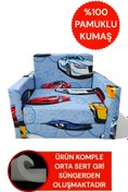 Resim LENSA HOME Çocuk Koltuğu Komple Sünger Katlanabilir Yataklı Mavi (0-6 YAŞ) 