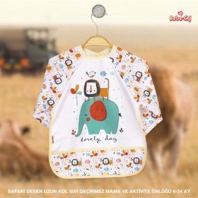 Resim Bebechi Bambino Kids Uzun Kollu Mama Ve Aktivite Önlüğü 6-24 Ay Sarı 