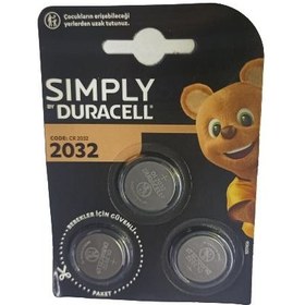 Resim Duracell 2032 Düğme Pil 3'lü 