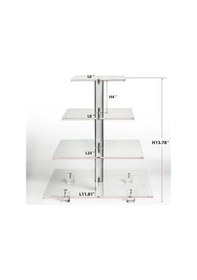 Resim Katlı Akrilik Kek Standı, Kare Kek Sergileme Standı 