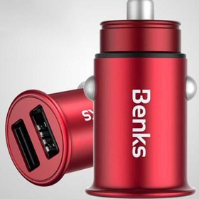 Resim Benks C27 Araç Şarj Cihazı Çift USB 4.8A Hızlı Şarj Aleti Çakmaklık Tipi 