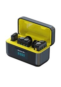 Resim Q09 Apple Uyumlu iPhone Ve Type-c Kablosuz Yaka Mikrofonu Göstergeli Led Şarj Kutulu Gürültü Azaltma 